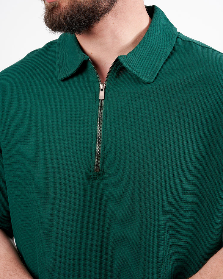Drova Zip Neck polo T-Shirt