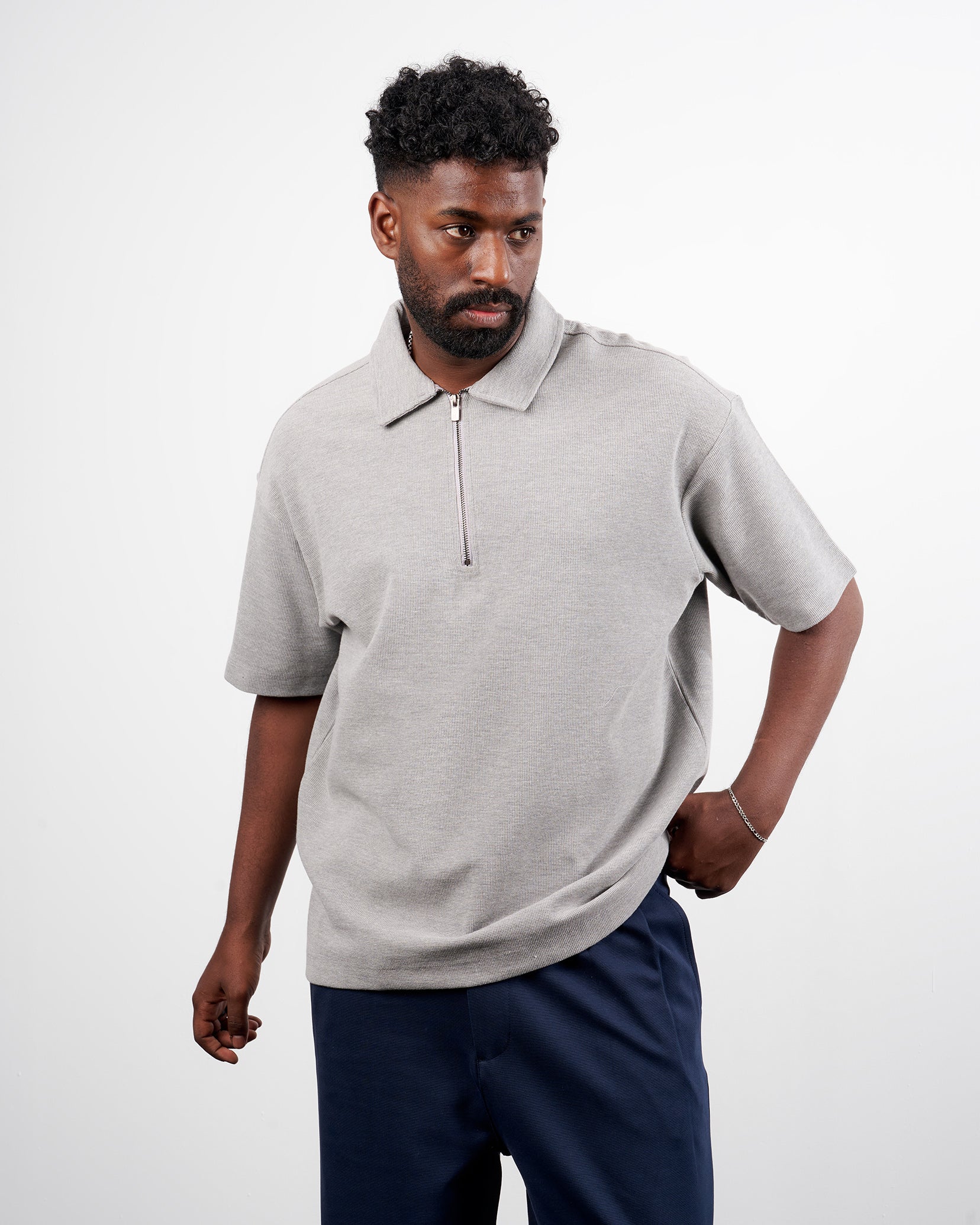 Drova Zip Neck polo T-Shirt