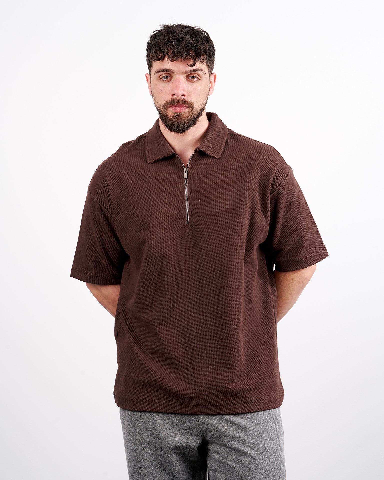Drova Zip Neck polo T-Shirt