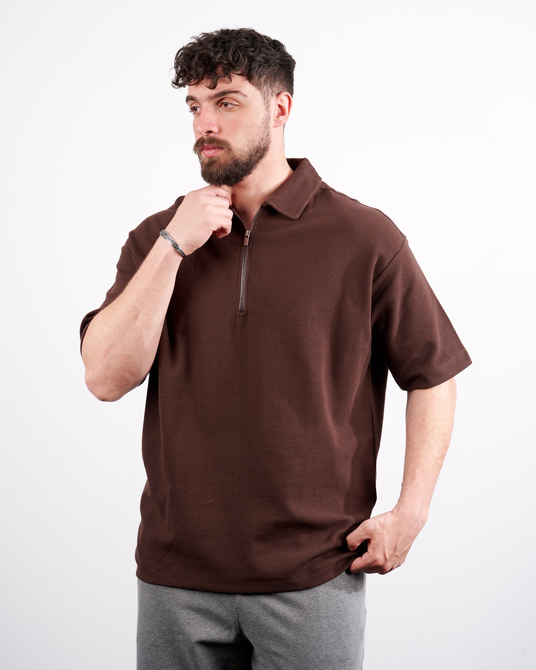 Drova Zip Neck polo T-Shirt