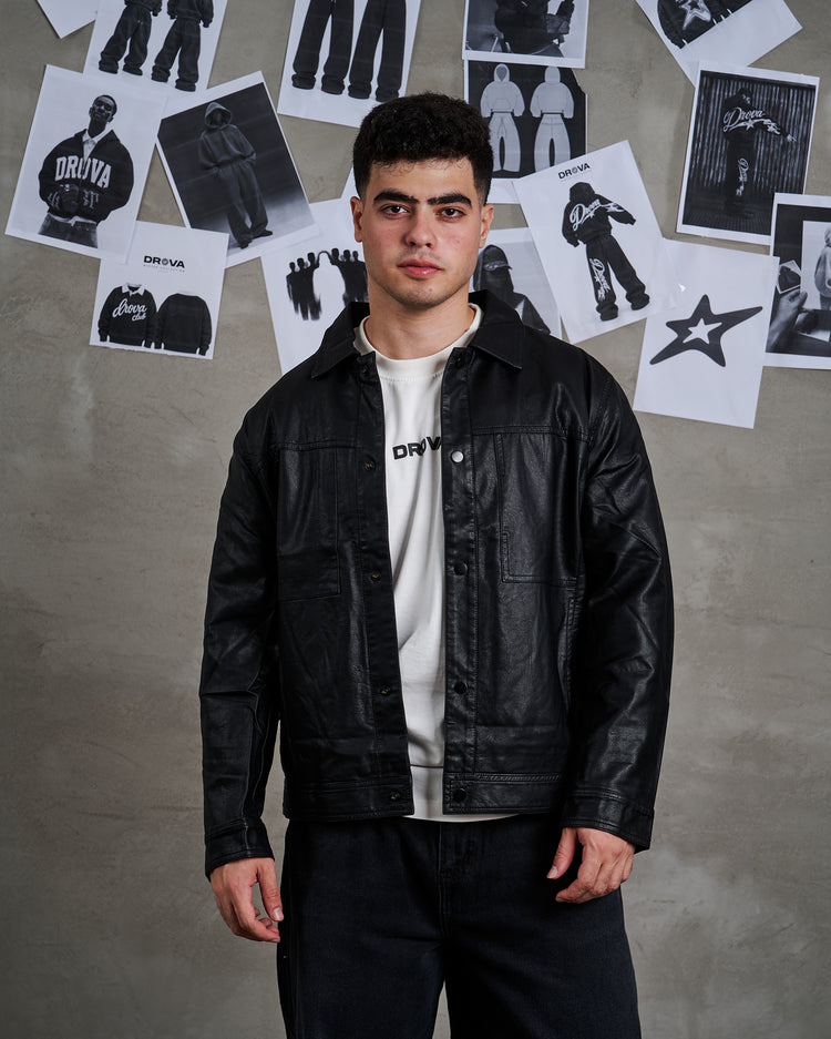Box Fit Leather Jacket