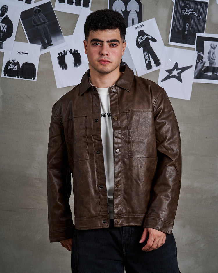 Box Fit Leather Jacket