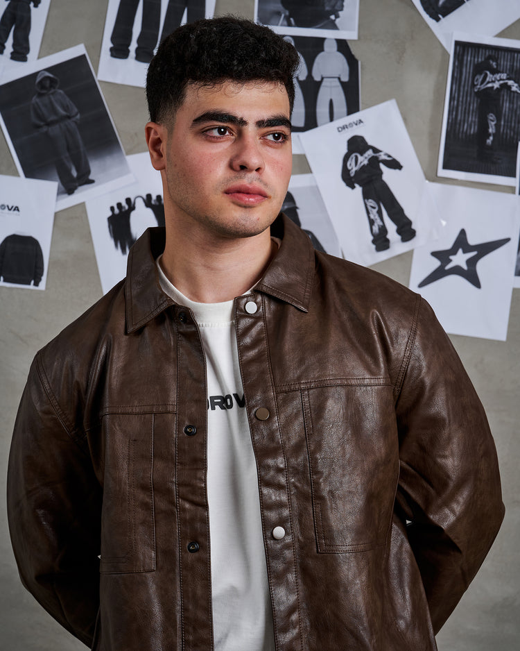 Box Fit Leather Jacket