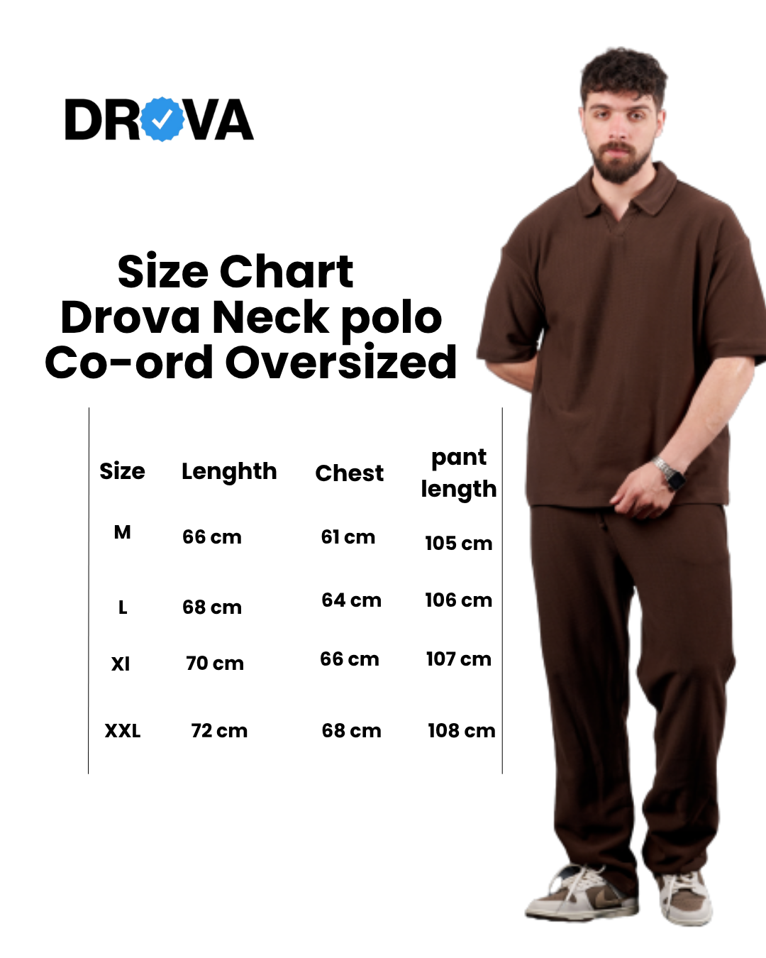 Drova Neck polo Co-ord Oversized
